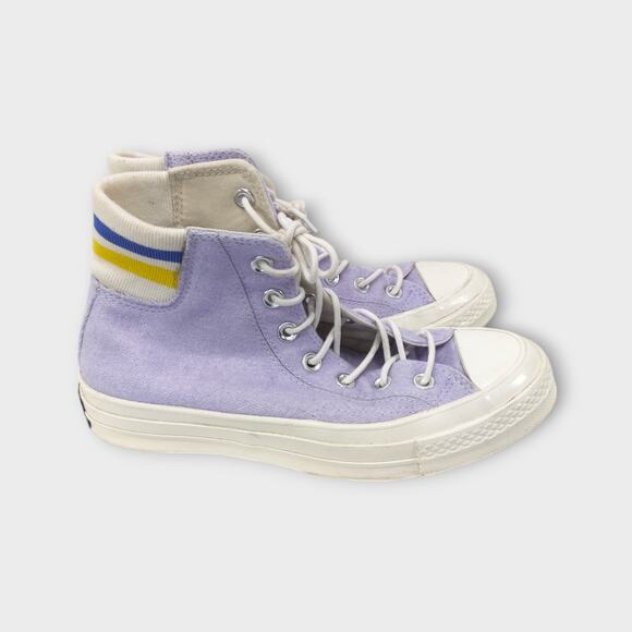 Women Converse 70's Retro Stripe Oxygen Purple High Top Sneakers Mens 5 Womens 7 - Picture 6 of 9
